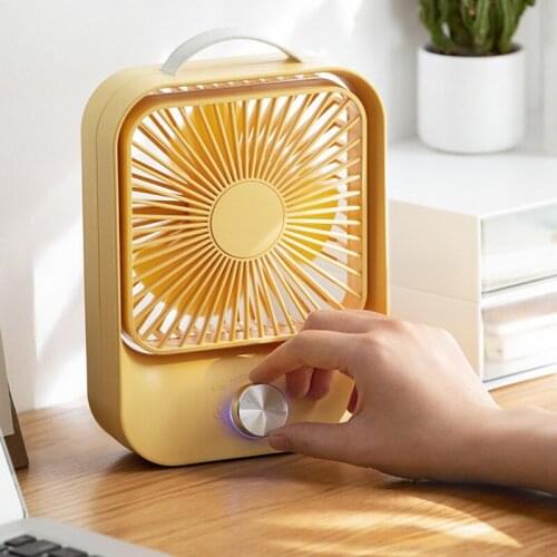 Fashion desktop chargeable electric mini fan dormitory office USB rotable air cooler