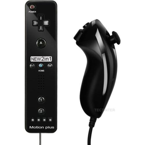 New 2 in 1 Wireless Controle Remote Controller For Nintendo Wii With Motion Plus Bluetooth Remote For Nintend Wii Gamepad