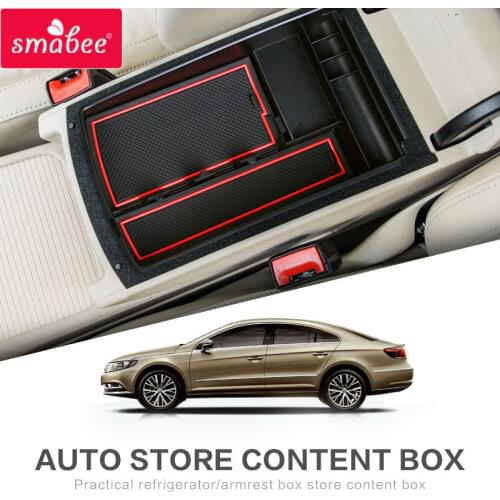 For VW Passat CC 2008 - 2017 Armrest Box Storage Stowing Tidying Car Organizer for Volkswagen CC Accessories 2011 2013 2015 2016