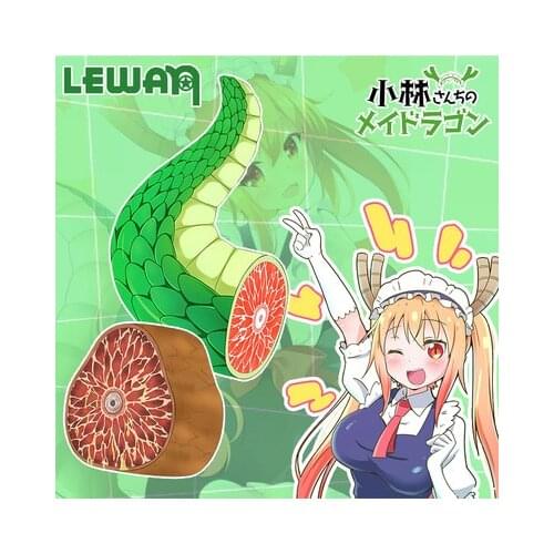 Anime Miss Kobayashis Dragon Maid Tohru Cosplay Tail Plush Pillow Stuffed Toys Cushion Home Decor Collectible Collection Gift