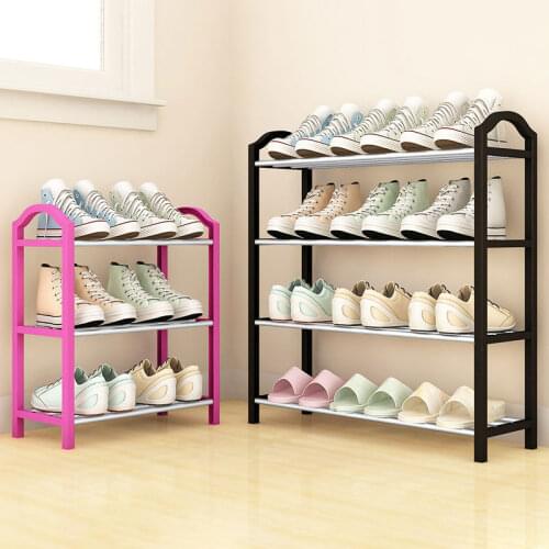 Shoes Rack Storage Shelf Aluminum Metal Standing Rack DIY Shoes Storage Shelf Home Furniture Organizer Accessories Shoe Rack
