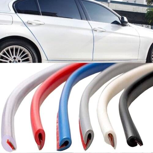 8M Car Door Edge Rubber Protective Sticker Anti Scratch Protector Anti Collision Seal Strip Moulding Guards Trim Protector