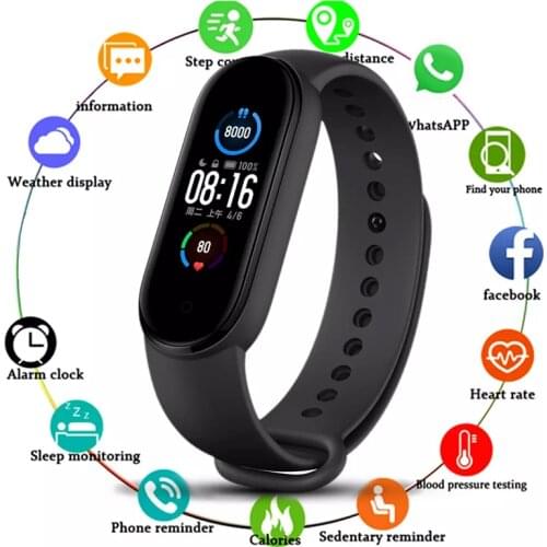 M5 Smart Bracelet Heart Rate Blood Pressure Health Waterproof Smart Watches M5 Bluetooth Watch Wristband Fitness Tracker