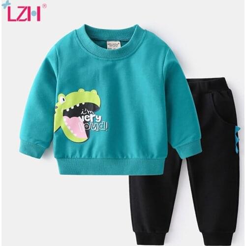 LZH Autumn Winter Casual Suit For Kids Clothes For Boys Cartoons Kids Sportswear 2-6 Year Children Sets Cute Baby Boys Tracksuit