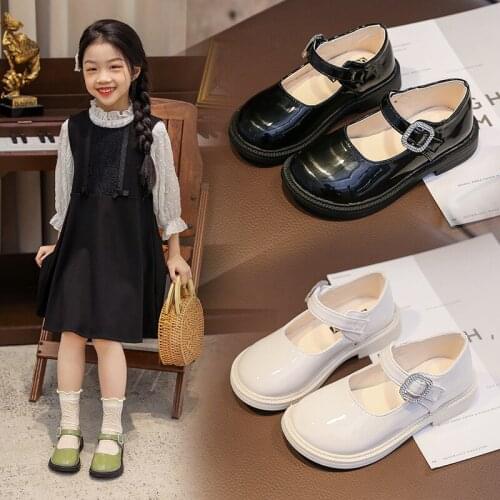 Girls Shoes Fashion New Soft Leather Flat Shoes For Girls Chaussure Fille Princess Party Shoes Baby Shoes Toddler Girls Shoes