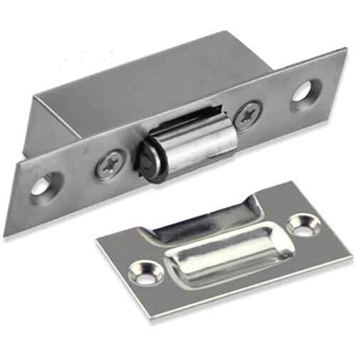 High-quality Hidden Stainless Steel Door Latches Cupboard Cabinet Roller Latch Lock Wooden Door Stops Home Furniture Hardware