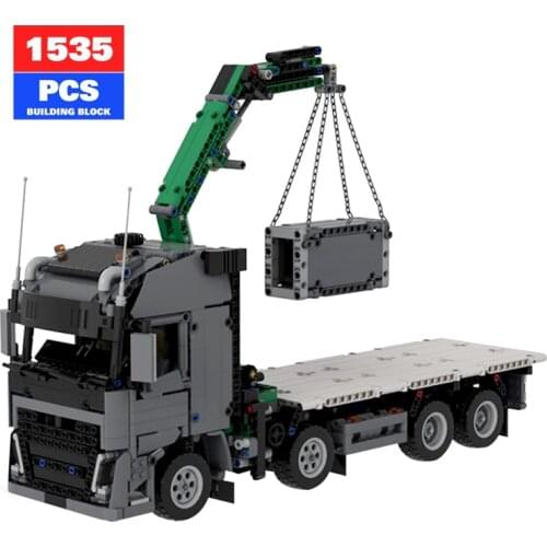 High-tech Series Trailer Truck Engineering Car Boom Engineering Truck Building Blocks Vehicle Car Bricks Educational Toys Gifts
