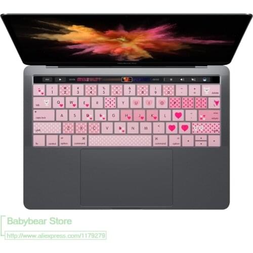 For Mac Macbook Pro 13 15 13.3 15.6 Touch Bar A1706 A1707 A1989 A1990 2018 US English Keyboard Cover Protector skin Cover