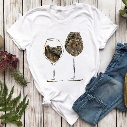 Women Round Neck Simple T Shirt Loose Short Sleeve Graphic Summer Printed Female T-shirt Ladies Basic Tops White Tshirt