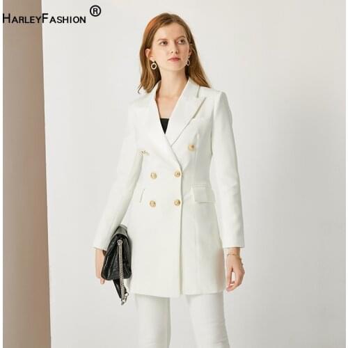 HarleyFashion High Quality Classic Design Women Black White Red Fitness Sheath Dress Double Breasted Buttons Skinny Mini Dresses