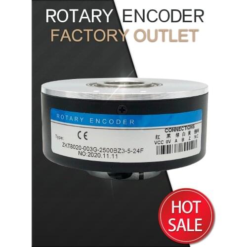 ZKT8020-003G-2500BZ3-5-24F Rotary Encoder Hollow Shaft Rotary Optic Encoder Speed Sensors Applied In Elevator customize 18 20 30
