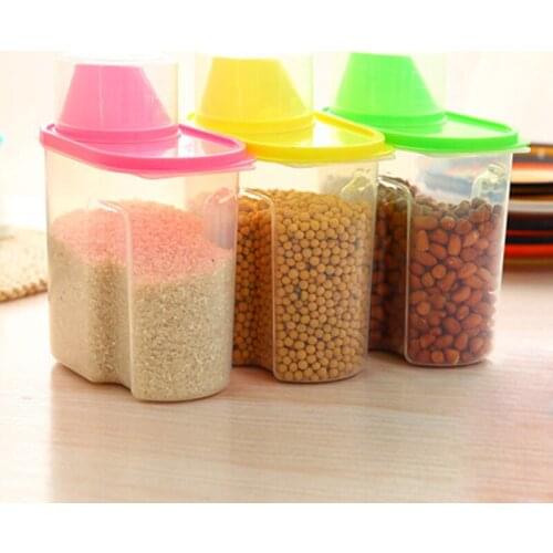 Dry food storage tank, double grain dispenser, pasta container