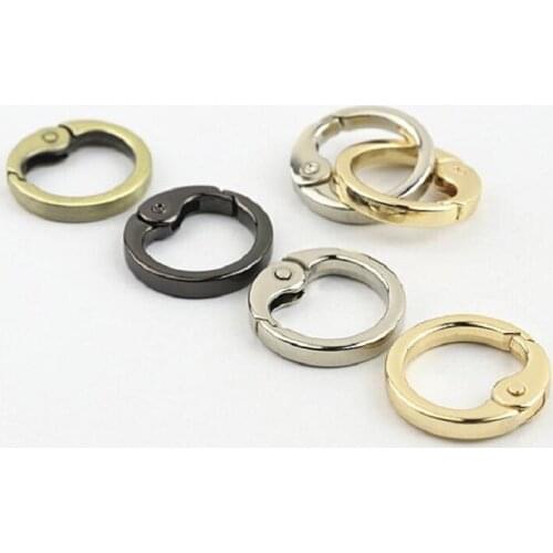 10pieces new luggage and handbag hardware accessories flat wire open spring ring chain connection buckle
