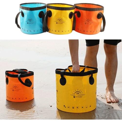 12L/ 20L Portable Bucket Water Storage Bag Waterproof Water Bag Fishing Folding Bucket For Camping, Boating, Picnics, Hiking