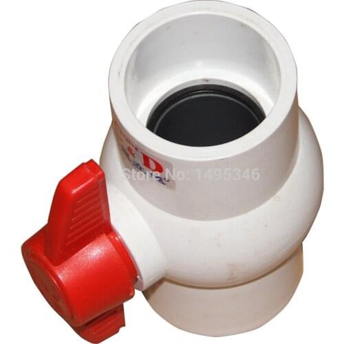 2 Inch PVC Ball Valve-RED: Pool, Spa, Irrigation, Pond, Aquarium, Plumbing