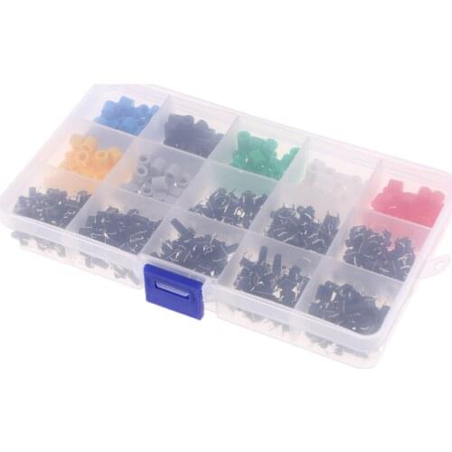420 Pcs Tact Assortment Kit Push Button Momentary Tact Assortment Kit Keycaps