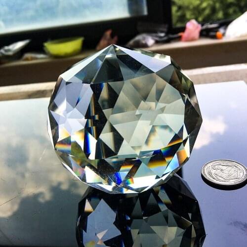 80mm Prisms Ball Cut Crystal Prisms Glass Ball Family Hotel Photography Decoration Centerpiece Display Suncatcher DIY