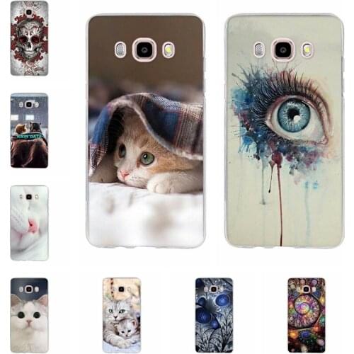 Phone Case For Samsung Galaxy J5 2016 J510F Soft Silicon TPU Cute Cat Protector Cover Cases For Samsung J5 2016 J510 Bumper Case