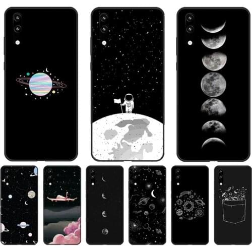 Yinuoda white moon stars space astronaut Phone Case For Huawei Honor 8 8A 8X 9 10 20 30 Lite 7C 9XPro V10 V20 10i 20i