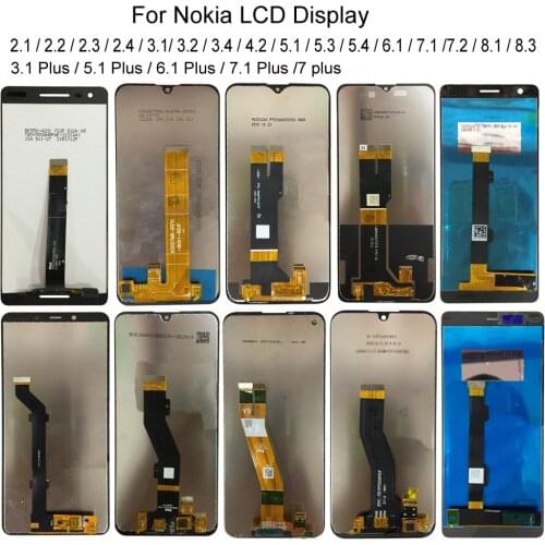 For Nokia 2.1/2.2/2.3/2.4/3.1 Plus/3.2/3.4/4.2/5.1 plus/5.3/5.4/6.1/6.1 Plus/ 7.1 7 plus/7.2/8.1/8.3 LCD Display Touch Screen