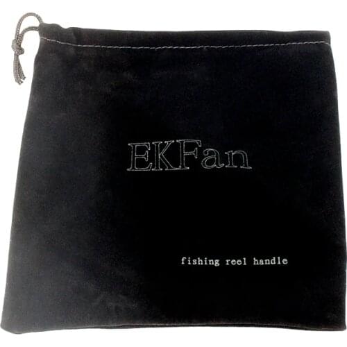 EKfan Black Fishing Reel Bag Outdoor Drawstring Fishing Reel Handle Bags Fishing Tool Storage Bag Fishing Tackle