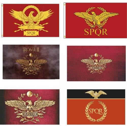 Yehoy hanging 90*150cm Roman Empire Senate People Of Rome Eagle SPQR Flag