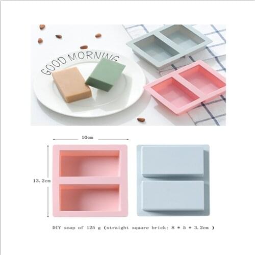 Handmade Soap Square Soaps Molds DIY Silcone Soap Mold Best Gifts Square Shape Silicon Mould Cake Mold ,Can Make 125 g of soap
