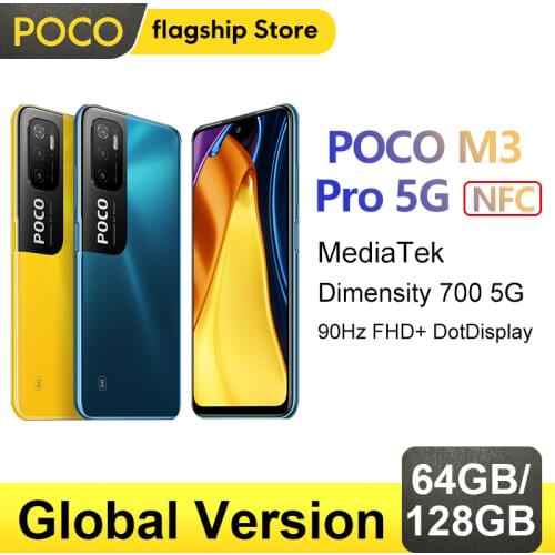 Global Version POCO M3 Pro NFC Smartphone Dimensity 700 Octa Core 90Hz 6.5” FHD+ DotDisplay 5000mAh 48MP Triple Camera