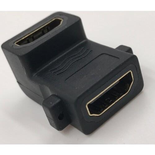 HDTV Female to Female Adapter With Wing 90 Degree Cute Design Angle HDMI-Compatible Connector Gold Plated Adapter 1Pcs