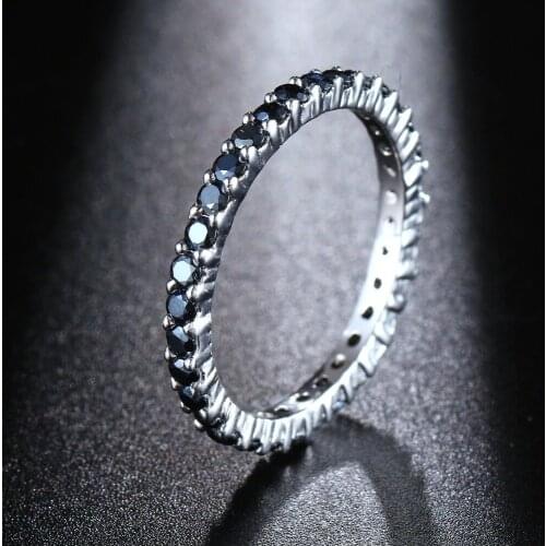 Hermosa Big Promotion Wedding Round BLACK ONYX Hermosa New Jewelry Party Rings For Women Size 7