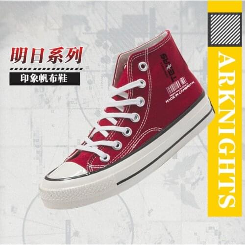 Anime Game Arknights EXUSIAI W Lappland Canvas Shoes Women Men Student Ankle Boots Sneakers Autumn Winter High Top Sport Shoes