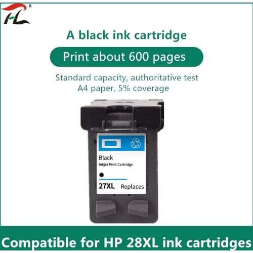 YLC 27XL 28XL Cartridge Replacement for HP 27 28 hp27 Ink Cartridge hp28 Deskjet 3320 3325 3743 3744 3745 3748 3845 3847 3848
