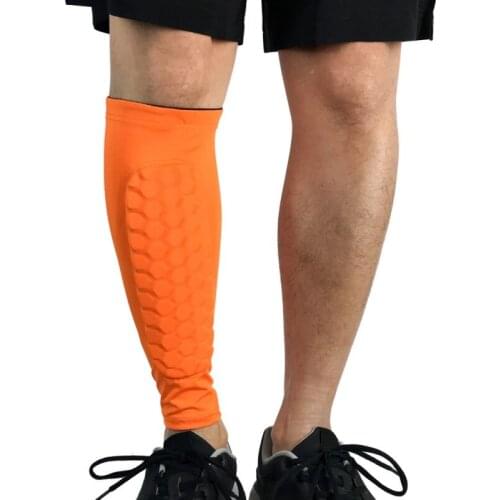 1Pcs Gym Sport Guard Protector Soccer Honeycomb Anti-crash Leg Calf Sleeve Compression Cycling Running Leg Warmers