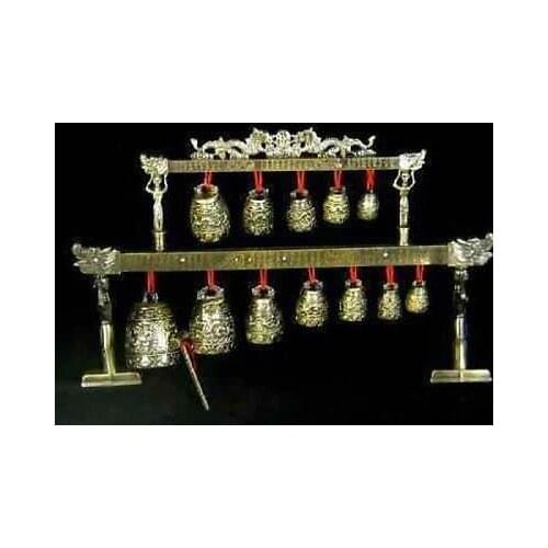 Beautiful Tibetan Chinese Brass bells Chinese Tibet dragon glockenspiel 23*38CM Decoration 100% Brass brass