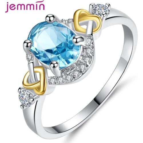 Hot Selling New Design Clear Crystal Big Stone 925 Sterling Silver Women Rings Christmas Gifts Cubic Zircon Jewelry Gift