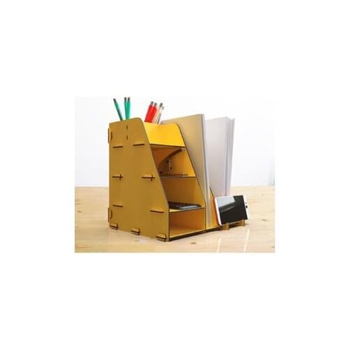 DESK SET Design Ottoman Office Desktop Organizer Organizer Document Rack (yellow)