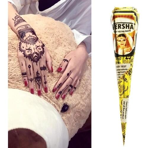 25g Henna Black Tattoo Paste Indian Body Paint Waterproof Cream Art Body X3B8