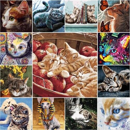 Paint girl Pictures Of Cats By Numbers China