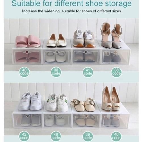 Plastic Foldable Shoes Box Transparent Storage Shoe Box Drawer Organizer Household DIY Shoes Drawer Divider Household Organizer
