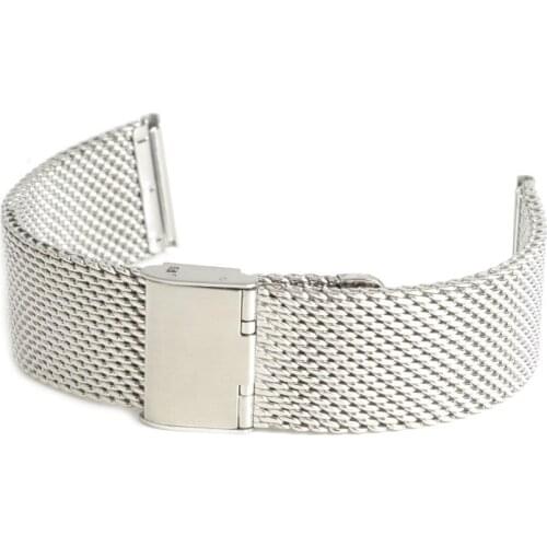 NEW Arrival Watchband 16mm 18mm 20mm 22mm 24mm Universal Stainless Steel Metal Watch Band Strap Bracelet Silver For Wristwatch