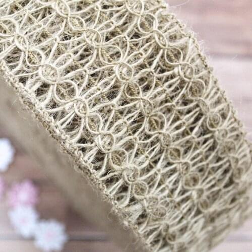 2Meter/Pcs Width 6.5cm Jute Burlap Rolls Hessian Ribbon Vintage Rustic Wedding Decoration Ornament Burlap Wedding Favor