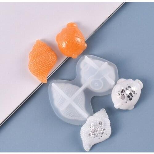 Crystal Epoxy Resin Mold Mini Fish and Shell Decorations Jewelry Silicone Mould