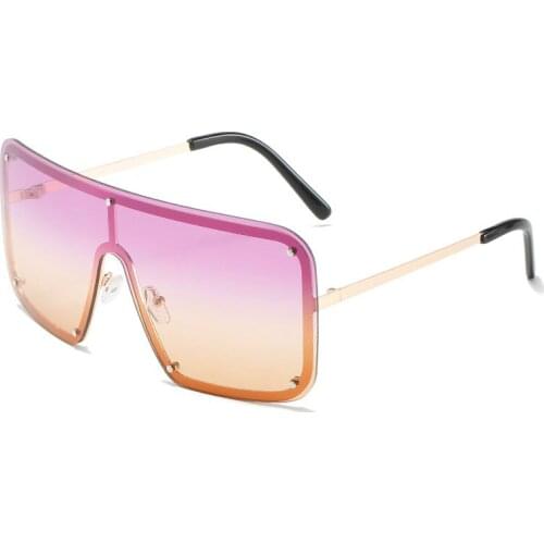 New Rimless Oversized Sunglasses Women Luxury Brand Designer Men Vintage Sun Glasses Retro Shades UV400 Eyewear Oculos De Sol