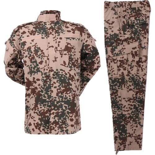 German Woodland Desert Army Camouflage Combat Uniform Shirt and Pants Tactical Design German Desert Military Suits