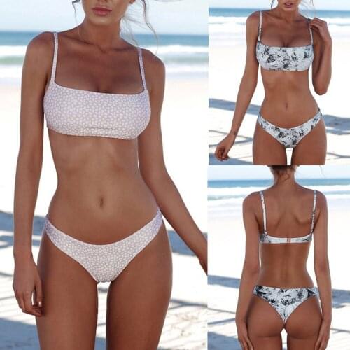 2021 Women Bandeau Bandage Bikini Set Push-Up Brazilian Swimwear Beachwear Swimsuit summer women sexy bikini set maillot de bain