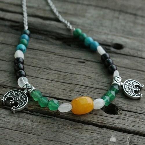 Lanseis 1pcs Viking Jewelry Clothes For Ladies, Viking Boob Bling Pendant Slavic Lunula For Women Jewelry