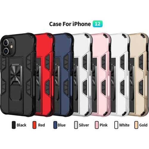 100pcs/lot Magnetic Car Ring Holder Shockproof Cover Case For iPhone 12 5.4 iPhone 12 Pro 6.1 iPhone 12 Pro Max 6.7