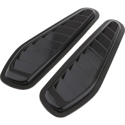 2X Car Air Flow Intake Hood Scoop Vent Cover Auto Decorative Universal Black