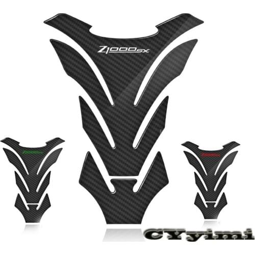 3D Carbon Fiber Motorcycle Fuel Tank Pad Cover Protector Decal Stickers For Kawasaki Z1000 SX Z1000SX/Tourer