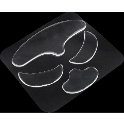 4pcs/set Unisex Womens Anti-Wrinkle Forehead Eye Chin Silicone Reusable Pads